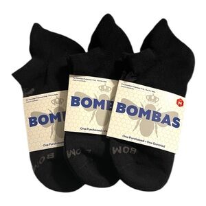 BUNDLE Bombas Socks Classic Athletic Black Socks NEW